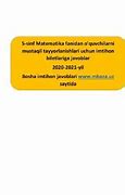 5-Sinf Matematika 1-Qism Javoblari 186 Pdf